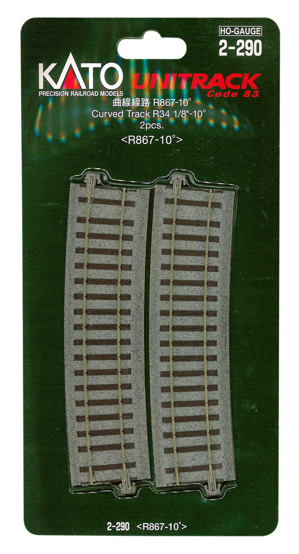 Amazon | KATO HOゲージ 曲線線路 R867-10° 2本入 2-290 鉄道